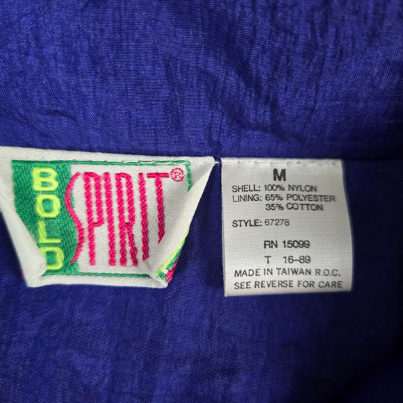 90s Vintage Colorblock Track Set Y2K Blue White Windbreaker Joggers Size Medium - Picture 7 of 16